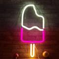 Neon Light Ice cream Logo made with High Quality long life light. 