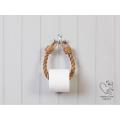 Slim Braided Beige Rope Toilet Roll Holder - Toilet Paper Holder, Nautical Toilet Roll Holder, Bathroom Décor, Rest Room. 
