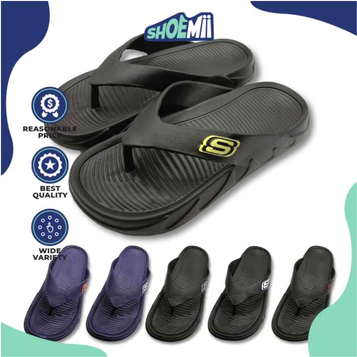 Shoemii Men Summer Comforts Flip Flops Shoes Lelaki Slipper Kasut Mens J2EM-A30