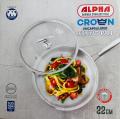 "Crown Stainless Steel Frying Pan(22cm) - Professional Quality Cookware for Every Kitchen". 