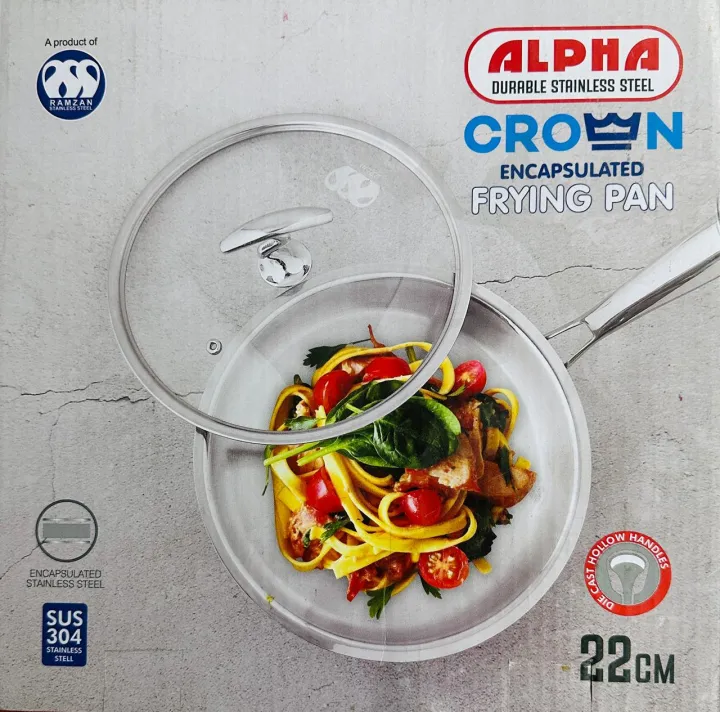 "Crown%20Stainless%20Steel%20Frying%20Pan(22cm)%20-%20Professional%20Quality%20Cookware%20for%20Every%20Kitchen"%20-%20Image%202