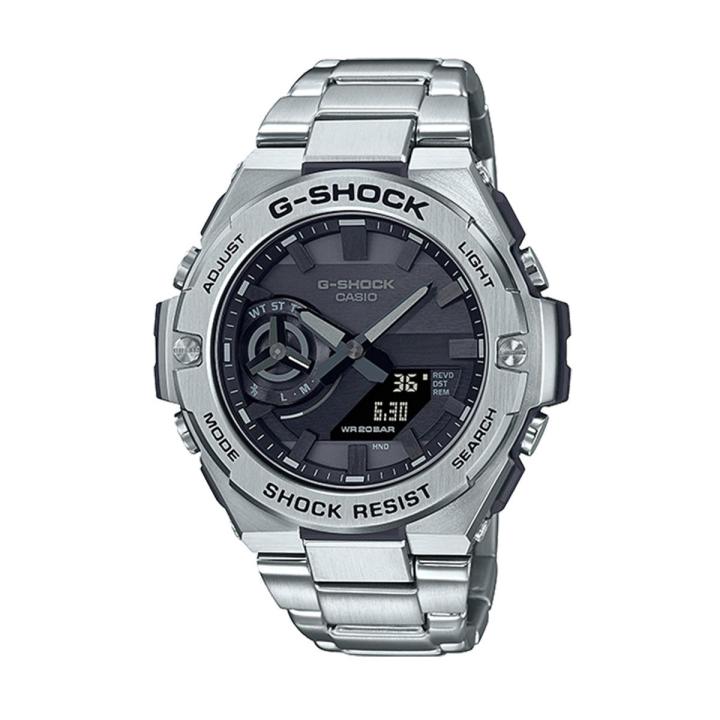 Casio G Shock Mens Carbon Core Guard Silver Case Analog-Digital