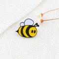 Cute Bee Flower Enamel Pin Funny Petal Brooch Women Jeans Coat Lapel Pin Badge Jewelry Gift for Friend New Arrival. 