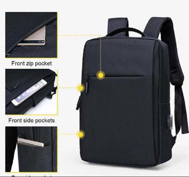 3 Pocket Premium Laptop Bag with 2 side bottle pockets for boys and girls travel