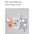 Hole Board Wall Shelf Hooks Self-Adhesive Storage Rack Desk Room Various Earphone Remote Control Storage Accessories,C,S. 