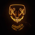 Douyin same v for vendetta LED scary full face mask Halloween glowing grimace horror graffiti party. 