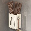 1-Piece Kitchen Utensil Rack-Multifunctional Draining Chopstick Holder,Wall-Mounted Or Freestanding Cutlery Storage Box, Plastic. 