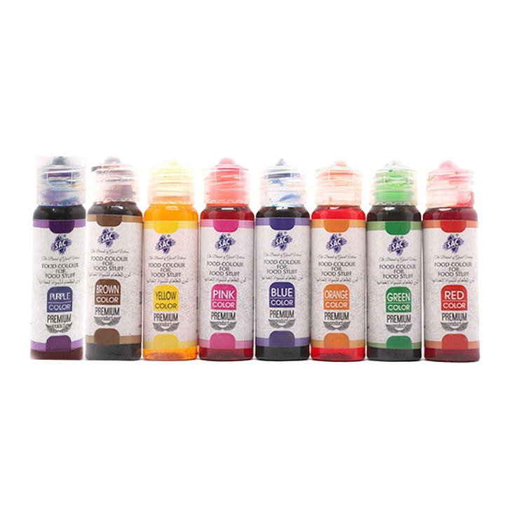 Pack OF 8 Gel colour - jell - 35ml-  Colour - 35ml - food - icing - culinary solutions - SAC