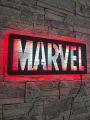 New Wooden Marvel Sign | Led Lighted Wooden Decorative Panel | Marvel Wall Sign | Marvel Led Wooden Wall Art | Wall Decor With Light | Kids Room | Perfect for the Bedroom | Game Room | office | kids room. 