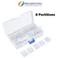 F-141 Multipurpose Transparent Plastic Storage Box with 5 Removeable Partition Storage Box for jewelry and Electronic components F141 G141. 