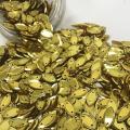 Golden Eye 2 Hole Sequins Sitara for Embroidery, Embellishing Handbags, Apparels, Art Craft DIY Kit Pack of 50 Grams. 