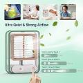 Portable Transparent Crystal Humidifying Spray Decorative Sitting Room Air Cooler Usb Charge Cooling Fan. 