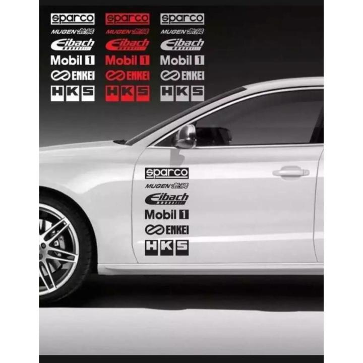 Car Door Stack Sponsor Logo Stickers Graphics Decals. Auto Styling Decal Sticker Waterproof. Auto Decoration