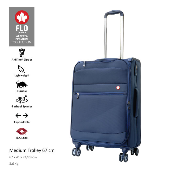 FLO Alberta Premium 2024 Medium 24inch Expandable Luggage Trolley
