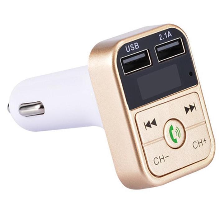 Bluetooth-compatible FM Tran_s_mitter Hands Free Car Kit Car Styling MP3 Music Player TF Flash Music 5V 2.1A USB Charger 12V-24V
