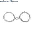 Couple Bracelet Magnetic Half Heart Matching Couple Bangles. 