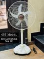 Rechargeable AC/DC Pedestal/Stand Fan with Adjustable Height Built in Battery. 