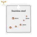 Minimalist Ball Earrings Set Stainless Steel Jewelry Accessory 2 3 Holds Lobe Piercing Stud Ear Rings for Men Women Girls Unisex. 