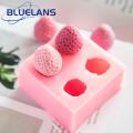 Fondant Mold 4 Cavities 3D Fruit Strawberry Silicone Mold. 
