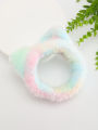Unicorn rainbow color face wash headband cute cat ear makeup home headdress children's headband headband. 