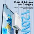 【2024】 5 Ports GaN Charger USB PD Muti Plugs Ports Quick Charging Charger Mobile Phone Type C Wall Adapter for iPhone 15 Xiaomi Samsung. 