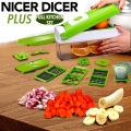 Pack of 12 High Quality Nicer Dicer 12 in 1 Salad Vegetable Fruit Slicer Shredder Cutter Peeler Chopper Kitchen Tool Set. 