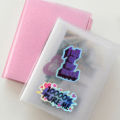 3 inch Cute Mini Glitter Photo Album 36 Pockets Glitter Jelly Color Photo Album Kpop Binder Photocard Holder Collect Book 215#. 