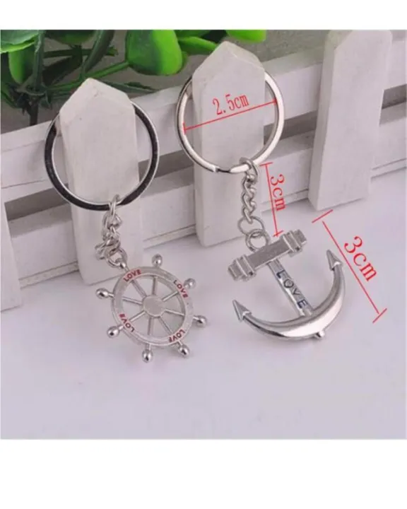 1%20pair%20Anchor%20Key%20Ring%20Metal%20-%20Image%203