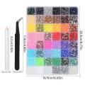 💎 40,000PCS 48 Colors Resin Flat Back Rhinestone Bedazzle Kit – 3mm DIY Craft Set with Tools | Nail Art, Phone Case, Shoes, & Diamond Painting. 