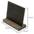 6 Pack Rustic Chalk Board Sign with Wood Stand for Wedding Decorations Signs Labels 6X5 inch Blackboard. 