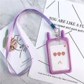 Cute Cartoon Cat Ear Shape Card Holder Silicone ID Card Case Campus Student Card Sleeve Access Card Protection Shell. 