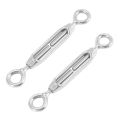 M4 Stainless Steel 304 Eye & Eye Turnbuckle Wire Rope Tension (5Pcs). 