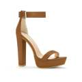 Women Fashion Stylish 4-Inch Block Heels Sandals in Vibrant Shades Ideal for Bridal Parties and Every Occasion - Easy to Walk and Comfortable Black, Orange, Shocking Pink, Light Pink, Green, Maroon, Brown, Skin Purple, Red, Blue, Yellow. 