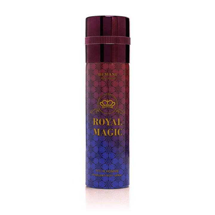 𝗛𝗘𝗠𝗔𝗡𝗜 𝗟𝗜𝗩𝗘 𝗡𝗔𝗧𝗨𝗥𝗔𝗟 - ROYAL MAGIC PERFUME BODY SPRAY 200ML "FOR MEN"