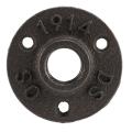 4pcs 1/2 Inch Black Cast Iron Pipe Fittings Floor Flange BSP Threaded. 