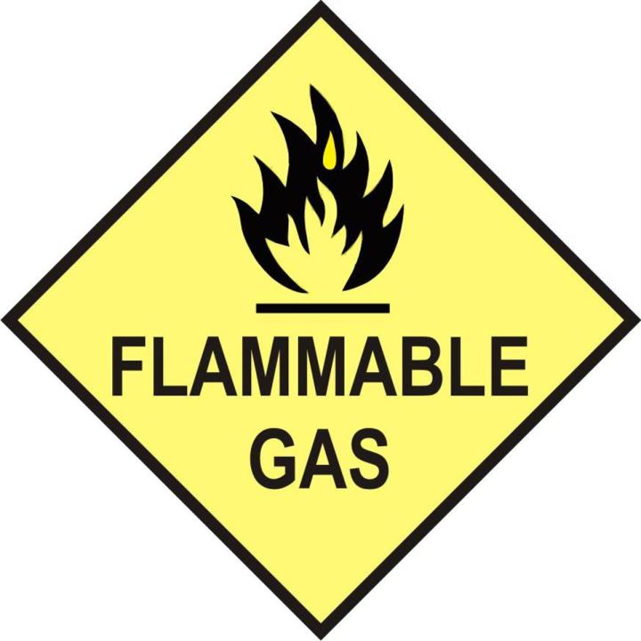 Flammable Gas Caution Sign Safety Stickers Petroleum Industry Oil Tankers Vinyl Sticker