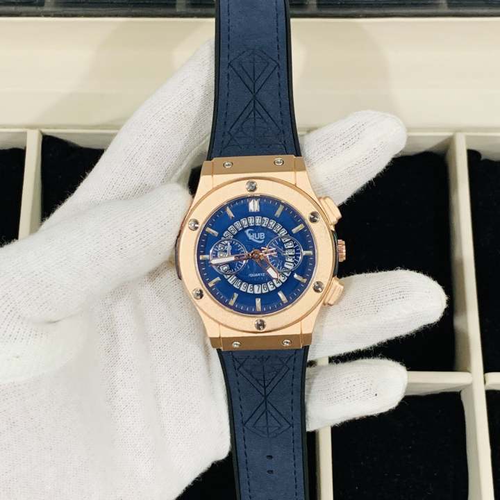 Hublot Geneve Classic Fusion , Master Lock Wrist Watch Blue