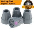 Pack of 2 Durable Replacement Walking Stick Rubber/Cane Tips, Extra Stability, Non-Slip Grip. 