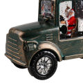 Christmas Car Lantern Unique Vintage ABS Adorable Santa Claus LED Truck for Home Decor. 