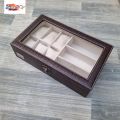 Artificial Leather Watch and Sunglass Organizer Box 6 Watch 3 Sunglass Organiser Box Smart Watch organizer case. 