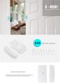 DS01 433MHz Wireless Door Windows Sensor Alarm with LED Indicator for Security System White. 