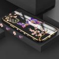 Free Lanyard for VIVO V19 Back Cover Colorful Cartoon Butterfly Square Edge Pattern Cover Luxury Plating Soft Phone Case. 