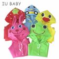 IU Kids Cartoon Animal Raincoat. 