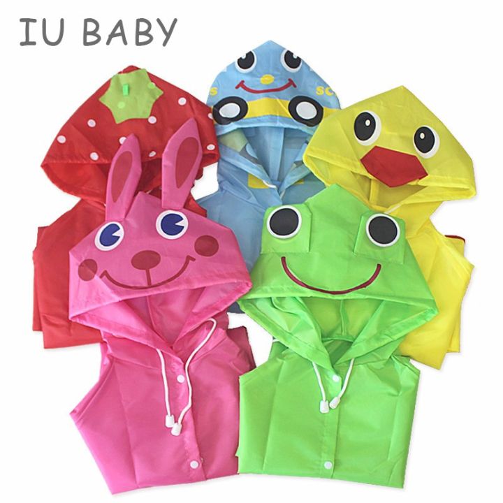 IU Kids Cartoon Animal Raincoat