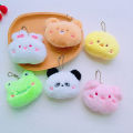 Cartoon Stuffed Plush Keyring Soft Cute Animal Series Rabbit Frog Doll Keychain SUPER BABY. 
