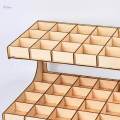 DIY Wooden Paint Rack Ink Storage Organizer 2-layer 35-grid. 