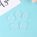 5Pcs/Set Keychain Silicone Mold Set Round Rectangle Pendant Making Mould. 