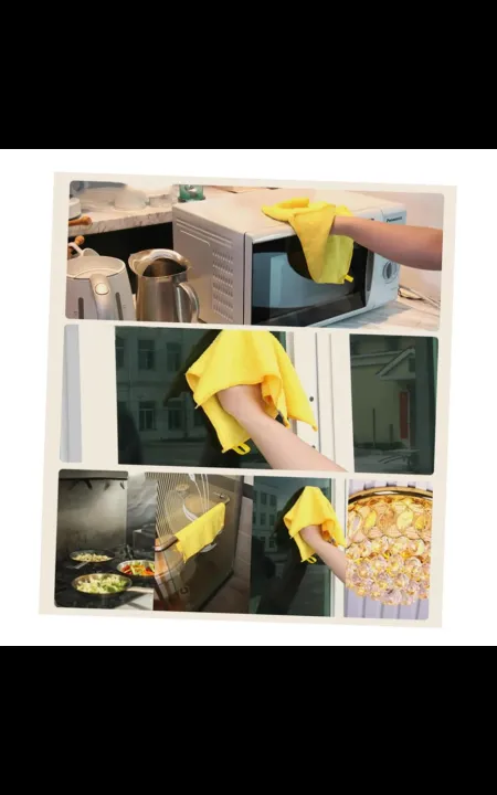 Microfiber Cleaning Towel Set – Super Absorbent, Soft & Reusable for ...