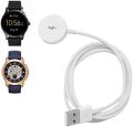 Magnetic Wireless Smart Watch Charger Universal Fast Dock Charger Stand- USB Magnetic Charging Cable Cord SmartWatch Adapter - White. 
