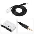 Acouto 3.5mm Car AUX Input Adapter Male Audio Cable for Mercedes /Benz W203 C Class. 